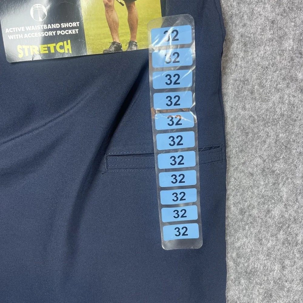 PGA Tour‎ Performance Stretch Fabric Navy Blue Shorts 32 Waist 9
